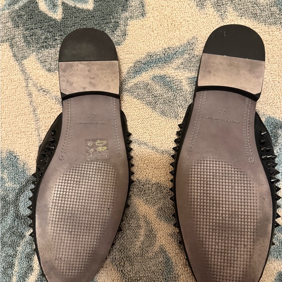 Saks Fifth Avenue Black Studded Loafers - Picture 4 of 4